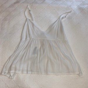 Brandy Melville White Babydoll Crop
